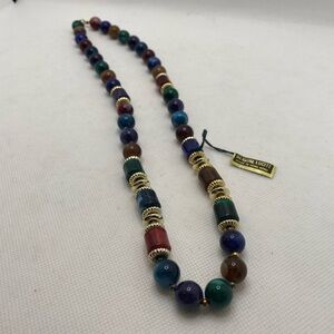 Vintage Lucite Necklace with tag made in Hong Kong